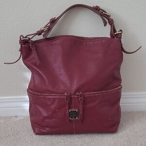 Dooney & Bourke Burgundy Leather Shoulder Bag